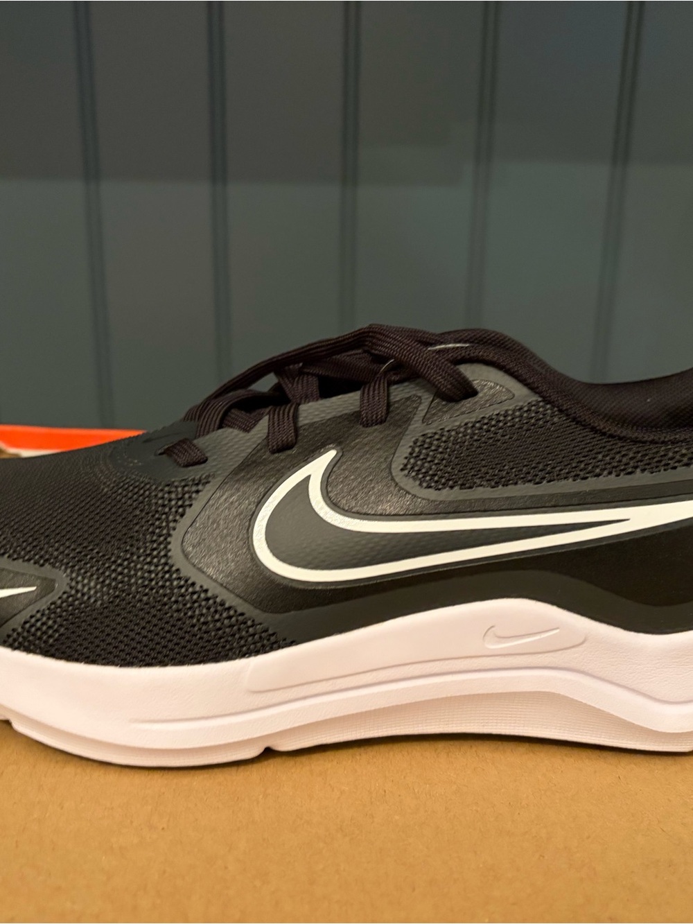 Nike Kids Cosmic Runner Black and White Athletic Running Shoes